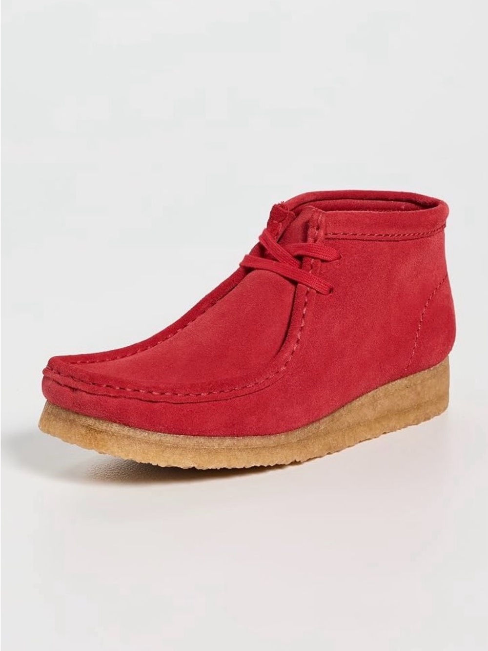 Clarks Wallabee Boots - Red Suede